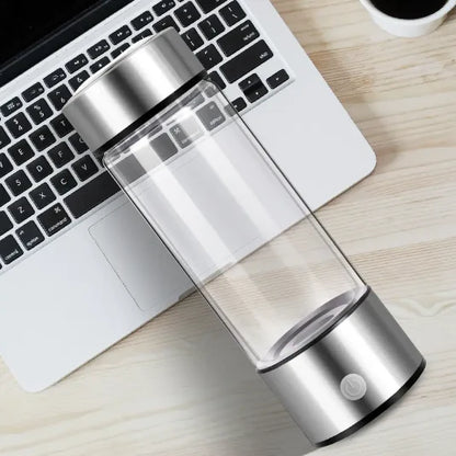 Hydrogen Generator Glass Water Bottle